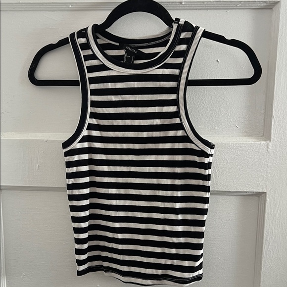 Forever 21 Tops - Forever 21 Black and White Striped Tank Top